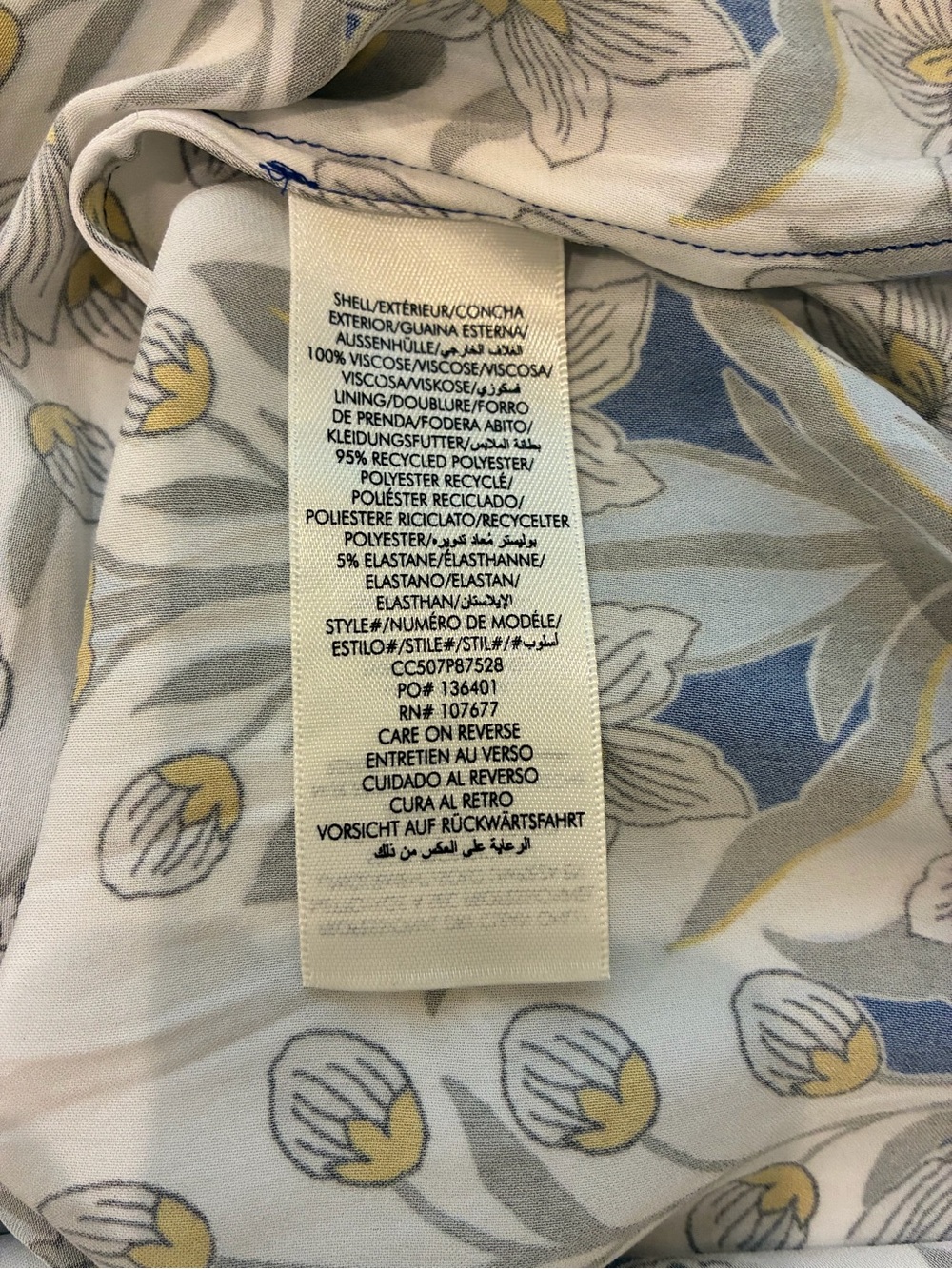 Alice + Olivia Blue and Yellow Floral Maxi Dress XS - Picture 7 of 7